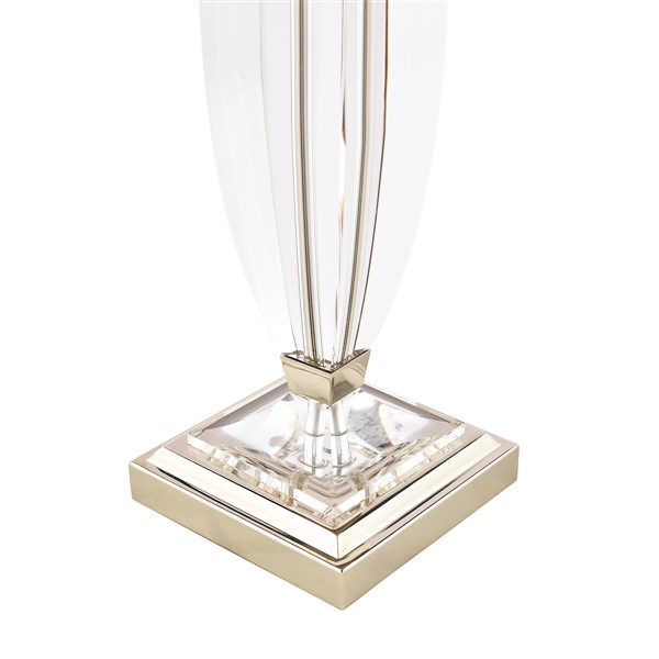 (image for) Laura Ashley Carson Large Table Lamp Polished Nickel & Crystal Base Only